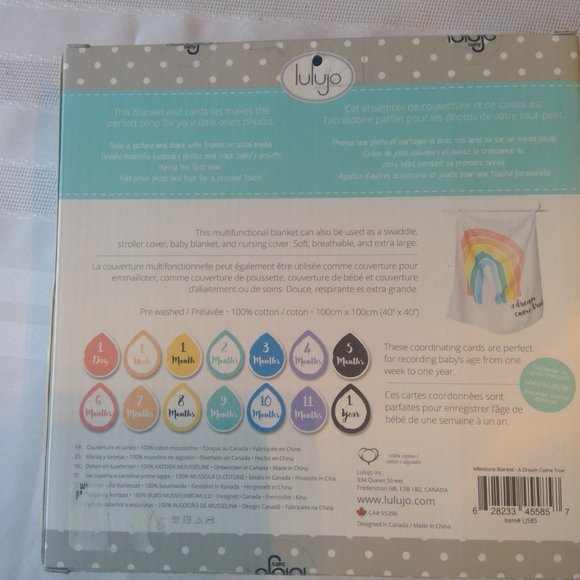 Lulujo Baby's First Year Blanket & Card Set - Picture 3 of 4